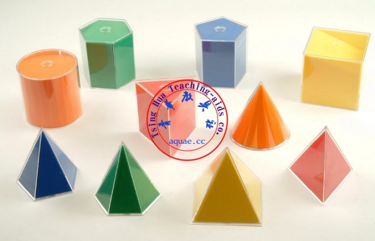透明立體幾何形體及表面積展開模型（10件）Folding 2D&3D Geometric Solids – 10PCs – 青華教具社