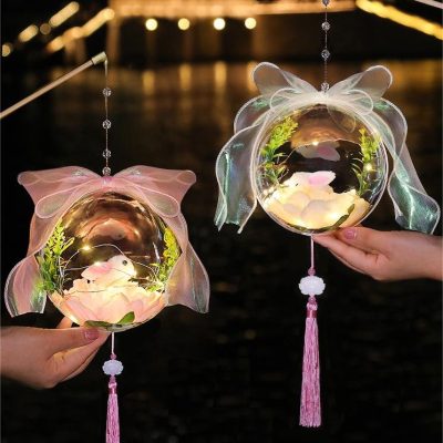DIY蝴蝶結透明球燈籠