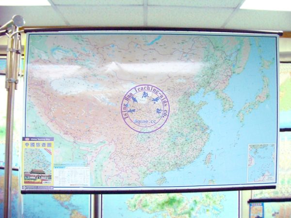 China Physical Map, Flat, TC/English, 95*63cm