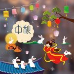 中秋玻璃靜電貼花