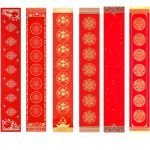 蠟染宣紙對聯帶橫批5副裝
